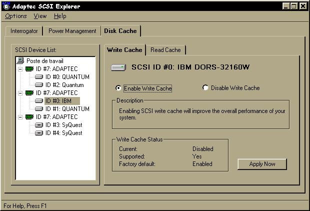 SCSI cache